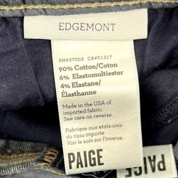Paige Edgemont High Rise Zipper Skinny Moto Jean - Picture 4 of 9